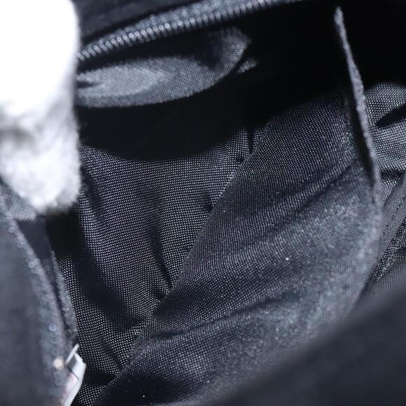 CELINE C Macadam Canvas Hand Bag Suede Black Gold - Picture 12 of 12